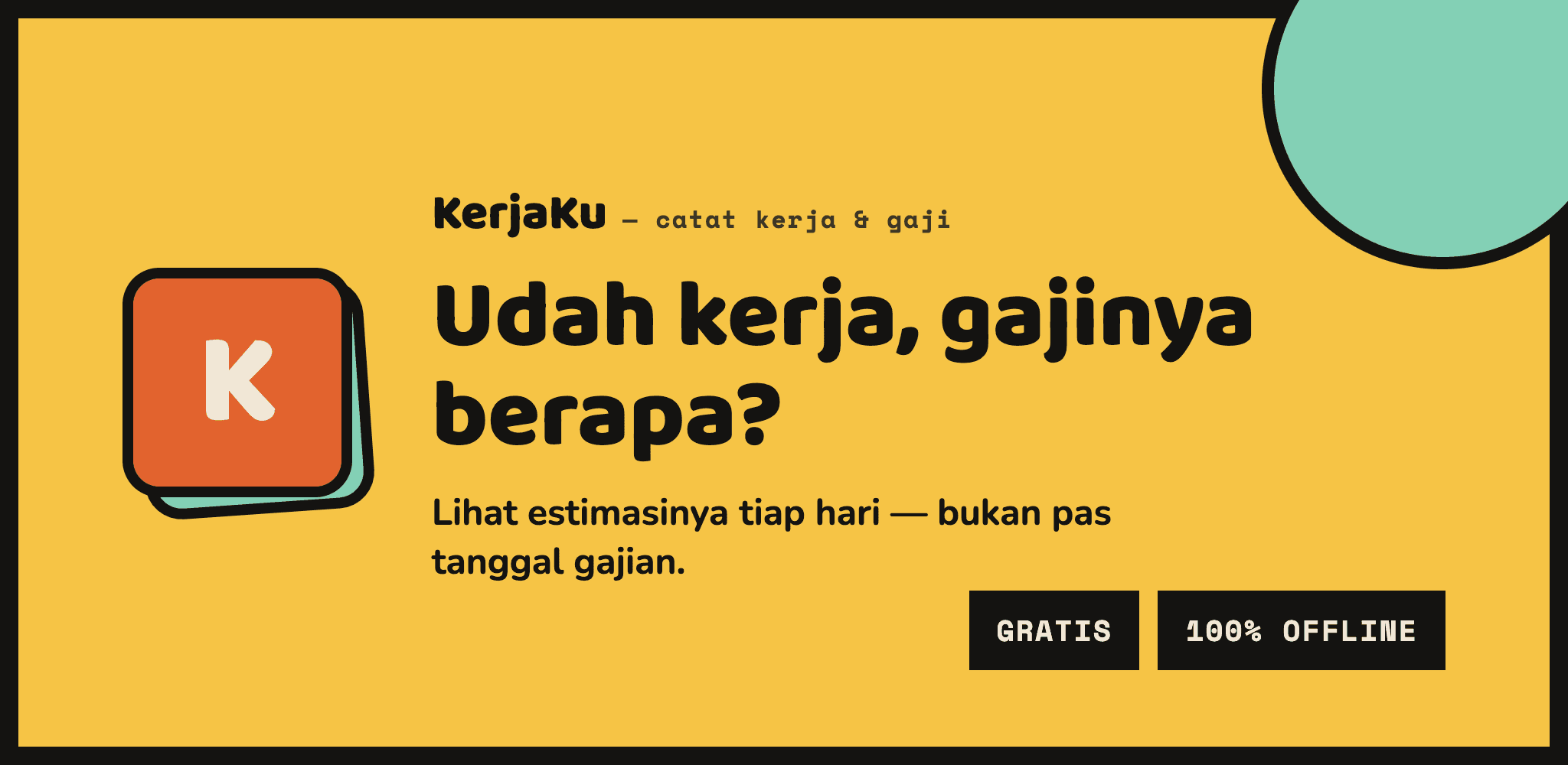 KerjaKu, lihat estimasi gaji setiap hari